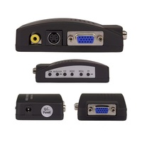 Adaptateur convertisseur vidéo BNC S-Video AV vers VGA avec blindage tressé pour lecteur DVD, projecteur et ordinateur