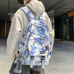 New style street star graffiti schoolbag men's trendy brand middle <b>school</b> high <b>school</b> student <b>backpack</b> women's high-appearance - Product Image 3