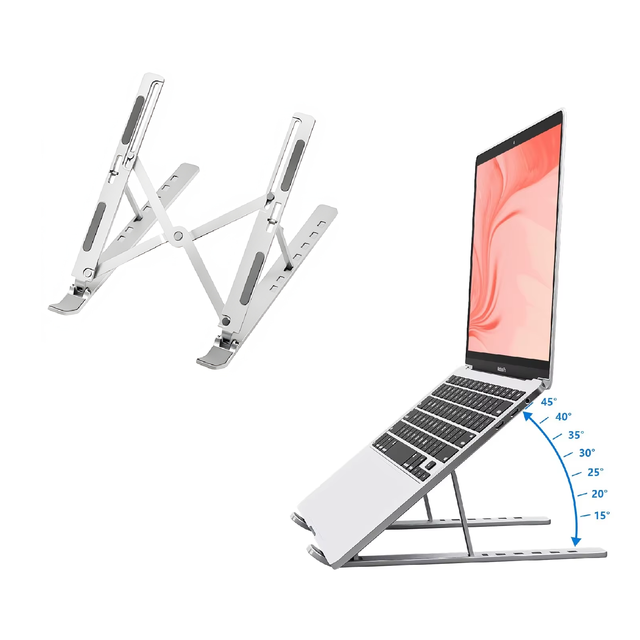 Aluminum Alloy Laptop Stand, Portable Notebook Stand Notebook Holder With Angle Adjustment Table Stands Holders