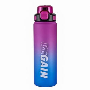 Nueva Botella de Senderismo de Plástico Tritan PETG de 1000 ml, Libre de BPA, Portátil, con Escala, Cierre de Empuje, para Camping, Envío Gratis - Product Image 3