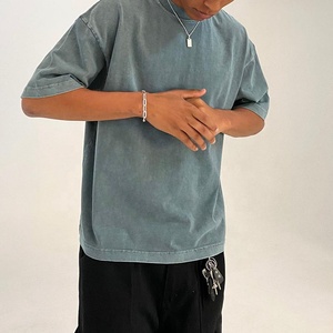 Custom <b>Tshirt</b> Custom Men <b>Plain</b> Cotton Heavyweight T-shirt Oversized t Shirt Blank Vintage Wash <b>Tshirt</b> - Product Image 5