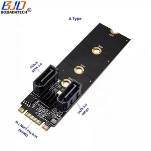 Двойной порт SATA 3,0 7Pin разъем для 2280 NGFF <span class=keywords><strong>M</strong></span>.2 ключ B + <span class=keywords><strong>M</strong></span> интерфейсный адаптер карты 6 Гбит/с для жесткого диска в наличии - Product Image 1