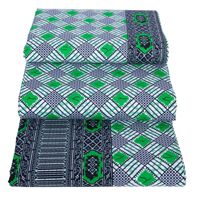 Tissu brocart africain imprimé double face 100 % polyester, textile batik ciré, matériau tissé en stock pour vêtements, couture et artisanat DIY