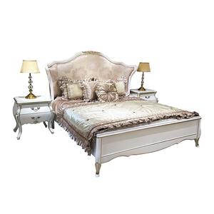 RUI <span class=keywords><strong>SEN</strong></span> Set Letto Stile Francese Rosa 1,8 Metri, Arredamento in Stile Europeo, Tessuto Classico, Legno Massello Intagliato, Mobili per Villa Principesca - Product Image 5