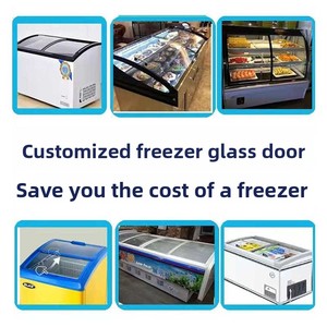 Vitrine Réfrigérée avec Couvercle en Verre Courbé et <span class=keywords><strong>Porte</strong></span> Coulissante Personnalisée pour Aliments Surgelés, Fabriquée en Chine Continentale - Product Image 3