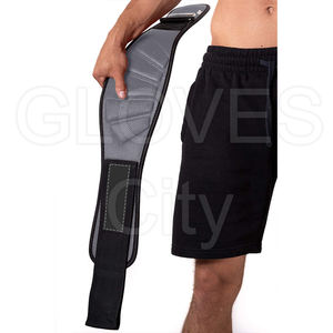 Cinturones de levantamiento de pesas ajustables de neopreno gris Logotipo personalizado GIMNASIO Ejercicio Seguridad Fitness Guantes GUANTES City Sialkot Protector - Product Image 6