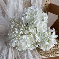 Matériaux floraux pour mariage : hydrangeas cryptés à 5 têtes, boules de fleurs d'hortensia pour mur de mariage, fleurs décoratives