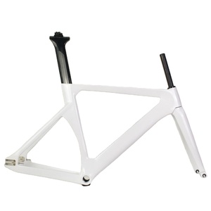 2023 nouveau Style peinture <span class=keywords><strong>de</strong></span> couleur blanche casque <span class=keywords><strong>de</strong></span> vélo à engrenages fixes 1-1/8 ''à 1-1/2'' <span class=keywords><strong>cadre</strong></span> <span class=keywords><strong>de</strong></span> piste en Fiber <span class=keywords><strong>de</strong></span> carbone pour vélo <span class=keywords><strong>de</strong></span> piste en carbone - Product Image 1