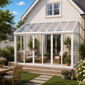 Veranda Moderna Personalizzata in Alluminio e Vetro, Estensione per Terrazza a Quattro Stagioni per Villa e Giardino - Product Image 5