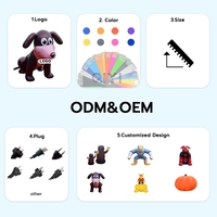 Animaux gonflables personnalisés, jouets gonflables en PVC durables, chien gonflable pour la promotion de la marque et les événements