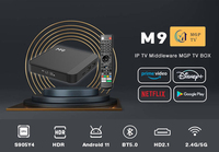 M9 4GB 64GB Android 11 Tv Box Smart TVBox S905Y4 2,4G/5Ghz Wifi AV1 4K 2GB 16GB MGP TV en línea IPTV Media Player Set Top Box