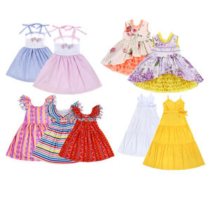 Vestido de Niña con Hombros Descubiertos y Volantes, Estilo Hada de Ensueño, Adorable Vestido Largo con Flores, con Precio - Product Image 4