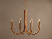 Lustre de style nordique, luminaire simple pour salle à manger et chambre, suspension dorée en métal et rotin, plafonnier