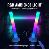 Lumière d'ambiance RGB pour ordinateur, décoration de bureau, petite veilleuse pour bar et fête, lot de 2