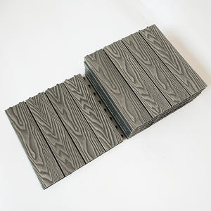 Anhui moderno DIY al aire libre WPC cubierta marrón rojizo 300*300mm Stick Peel baldosas impermeable Ipe Material 18mm cepillado suave - Product Image 3