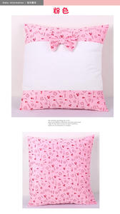 Fodera per cuscino in bianco per sublimazione di nuova progettazione con papillon morbido peluche rosa rosso carino per bambino divertente federa per sublimazione - Product Image 3