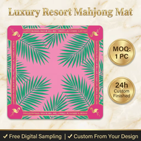 Table de Mahjong Portable de Luxe Moderne pour 4 Joueurs, Pliable, Écologique, en Acrylique, Gravure Perle Américaine, Divertissement Aquatique