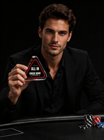 Bouton de poker triangulaire en cristal à carreaux, tout-en-un, pour accessoire de jeu de casino - Vente en gros
