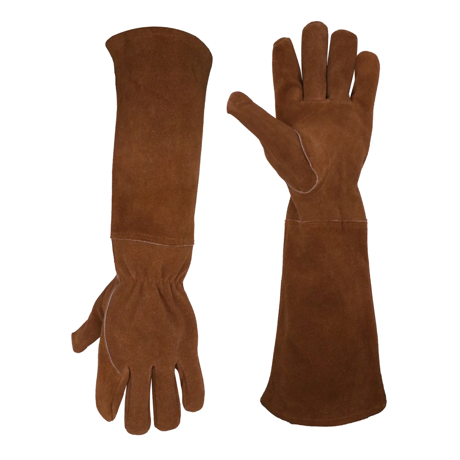 Gloves Pattern HANDLANDY Long Sleeve Leather Gardening Thorn Proof Gauntlet Leather Working Gloves