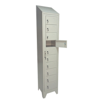 Armoire de rangement électronique en acier pour téléphones portables avec compartiment de chargement USB, structure assemblée