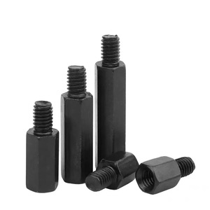 Baiguluo Hexagonal Connector Pillar M3 Black Single-Head Industrial <b>Computer</b> <b>Accessories</b> - Product Image 1