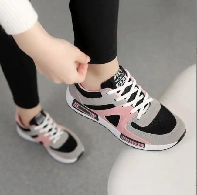 NEW trendy fashion platform heels shoes for women wedge lace up canvas sneakers size 35-43 casual light shoes