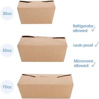 Emballage alimentaire jetable en papier kraft, boîte à lunch rapide, vaisselle