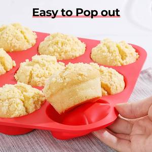 MUYULINS Factory 12/24 Cup LFGB Platinum Grade Non-Stick BPA-Free Standard Silicone Brownie Cupcake Pan Muffin <b>Tin</b> <b>Cake</b> Baking - Product Image 3
