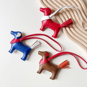 Nuevo Llavero de Cuero Genuino con Diseño de Perro Border <span class=keywords><strong>Collie</strong></span>, Colgante Creativo para Bolso, Adorno Decorativo de Joyería - Product Image 4