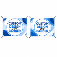 Bannière publicitaire en vinyle imprimée en couleur avec œillets, impression personnalisée sur bannière solide en vinyle