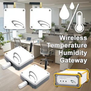 Système de surveillance environnementale pour grandes surfaces, 4 ensembles de capteurs de température et d'humidité sans fil RF, système de détection multipoint TCP - Product Image 1