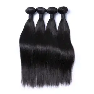 Perruque en vison non traité 100% vierge, tissage de cheveux naturels brésiliens, vente en gros, Alibaba Stock