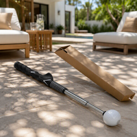 Bâton de pratique télescopique en acier inoxydable pour le golf, pour débutants gauchers, avec fonction sonore, aide à l'entraînement de la posture
