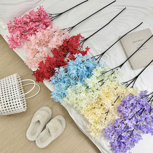 ดอกซากุระประดิษฐ์ ยี่ห้อยาสุโนบุ กิ่งเดี่ยว สีม่วงอ่อน ชมพู ฟ้า ขาว สำหรับตกแต่งงานแต่งงานและบ้าน - Product Image 4