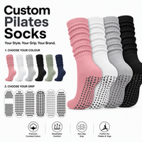 Chaussettes de sport d'automne en jacquard avec logo personnalisé, unisexes, antidérapantes, en coton tricoté, respirantes, pour le football, le yoga et le pilates