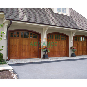 Porte de <span class=keywords><strong>garage</strong></span> <span class=keywords><strong>double</strong></span> sectionnelle moderne américaine 16x8 Porte de <span class=keywords><strong>garage</strong></span> à rabat 9x8 isolée en <span class=keywords><strong>bois</strong></span> massif - Product Image 2