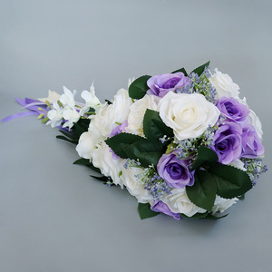 <span class=keywords><strong>Bouquet</strong></span> de <span class=keywords><strong>mariée</strong></span> 2026 – Fleurs artificielles de roses blanches pour décoration de mariage - Product Image 2