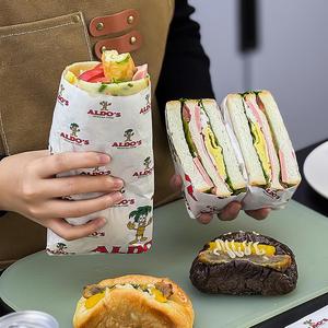 Factory Customization Wholesale Eco-Friendly Greaseproof PE Hamburger <b>Wrapping</b> <b>Paper</b> for Sandwich Cake Food Packaging - Product Image 5
