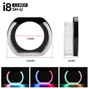 2.5" RGBW 12V U-shaped Multicolor Front <b>Light</b> <b>Led</b> Angel Eyes halo Rings Headlights Decorate Shroud Cover for <b>Projector</b> Lens - Product Image 6