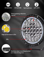 Phare de travail LED haute puissance 7 pouces, feux de route LED DRL, faisceau spot, éclairage de conduite tout-terrain pour camion
