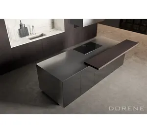 2024 Dorene Factory Outlet Gabinete de cocina de estilo italiano de madera maciza personalizado con Isla