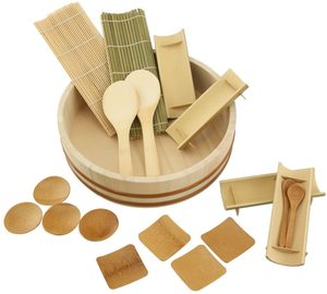 Kit de accesorios para servir <span class=keywords><strong>Sushi</strong></span> de 19 piezas que incluye bañera de madera de pino, tazón para mezclar arroz, herramientas Premium para <span class=keywords><strong>Sushi</strong></span> - Product Image 4