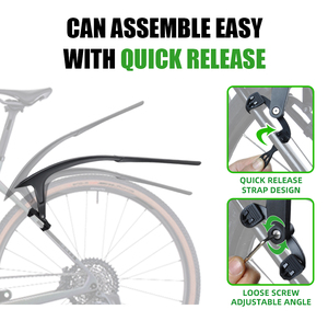 Комплект из 3 полноразмерных быстросъемных брызговиков RBRL для гравийных велосипедов - Product Image 3