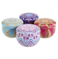Pot à bougie miniature de luxe de 2 oz avec couvercle, vide, pour cadeau, bougie parfumée en cire de soja, boîte en métal ronde, boîte à bougie en métal