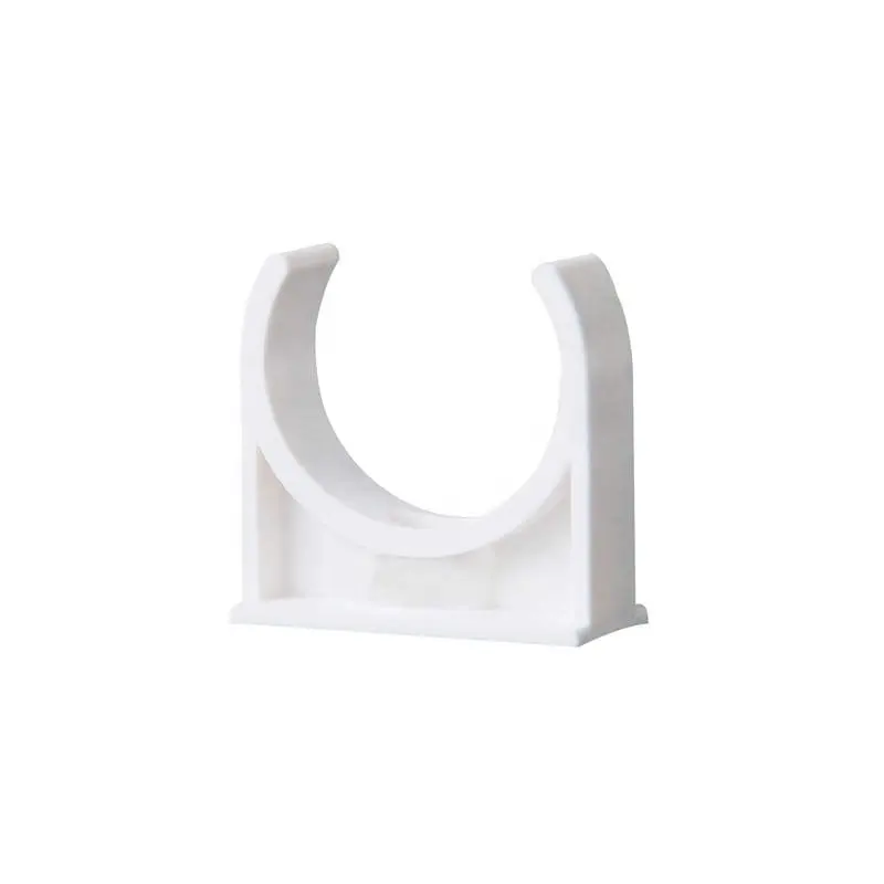 PVC U-Type Pipe Clamp 20mm 25mm 32mm 40mm Plastic Pipe Clip Tube Holder Pipe Fitting Fixed With Screws White/Grey/Blue