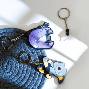 Tùy chỉnh OEM Tùy chỉnh không có tối thiểu logo cao su 3D mềm <span class=keywords><strong>PVC</strong></span> <span class=keywords><strong>Keychain</strong></span> vòng chìa khóa - Product Image 5