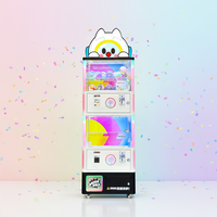 Machine à capsules double étage - Jeu à monnayeur avec récompenses - Construction métallique - Support technique en anglais pendant 1 an - Pour l'amusement des enfants