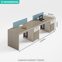 Bureau du personnel et chaise combinaison employé multi-personne simple mobilier de bureau moderne multi-personne écran table d'ordinateur