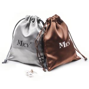 Bestpackaging lüks ipek saten takı paket ambalaj İpli çanta Jewel hediye çantası özel takı kılıf çanta için logo ile - Product Image 1