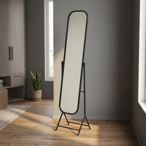 Freestanding Iron Frame Modern Black Powder Coated Dressing <b>Mirror</b> Living Room Bedroom Household Essential Hotel Furniture Fan - Product Image 3